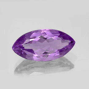 7.99 ct Violet Amethyst Stone, Natural Amethyst in Marquise Facet Shape for Sale