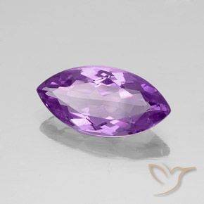 6.79 ct Violet Amethyst Stone, Natural Amethyst in Marquise Facet Shape for Sale