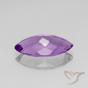 Amethyst Gemstone in 19.7 x 9.8 mm Size for Sale, Amethyst Stone in Purplish Violet Color