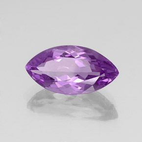 7.93 ct Violet Amethyst Stone, Natural Amethyst in Marquise Facet Shape for Sale