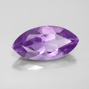 5.29 ct Violet Amethyst Stone, Natural Amethyst in Marquise Facet Shape for Sale