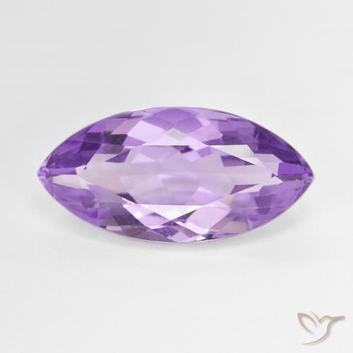 6.22 ct Marquise Cut Amethyst, 18.1 x 9 mm From Brazil, Photo A
