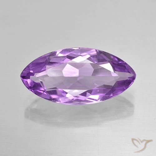 5.79 ct Marquise Cut Amethyst, 17.8 x 8.8 mm From Brazil, Photo A