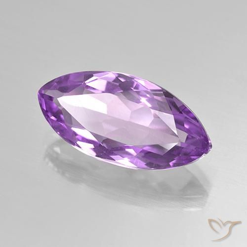 5.79 ct Violet Amethyst Stone, Natural Amethyst in Marquise Facet Shape for Sale