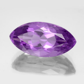 7.06 ct Violet Amethyst Stone, Natural Amethyst in Marquise Facet Shape for Sale