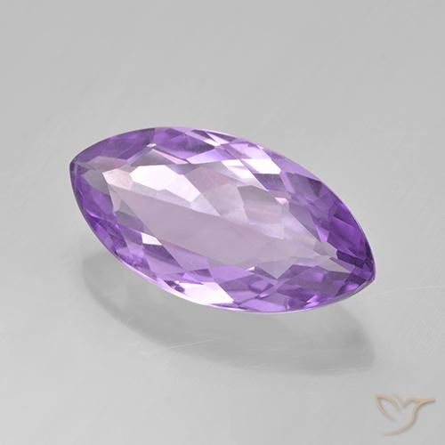 5.26 ct Violet Amethyst Stone, Natural Amethyst in Marquise Facet Shape for Sale