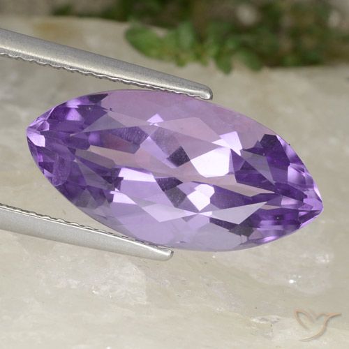 6.53 ct Marquise Cut Amethyst, 18.1 x 9 mm From Brazil, Photo A