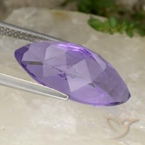 Amethyst Gemstone in 18.1 x 9 mm Size for Sale, Amethyst Stone in Medium Violet Color