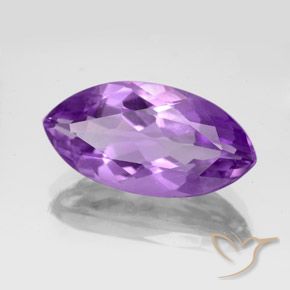 5.85 ct Violet Amethyst Stone, Natural Amethyst in Marquise Facet Shape for Sale