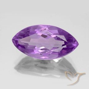 6.13 ct Violet Amethyst Stone, Natural Amethyst in Marquise Facet Shape for Sale