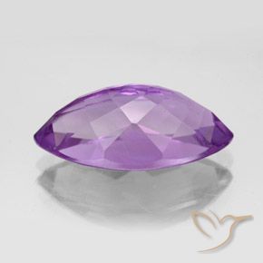 Amethyst Gemstone in 17.6 x 9.1 mm Size for Sale, Amethyst Stone in Purplish Violet Color