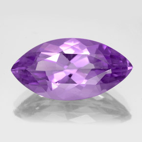 6.87 ct Violet Amethyst Gemstone, Amethyst Gem in Marquise Facet Shape for Sale.