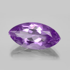 7.04 ct Violet Amethyst Stone, Natural Amethyst in Marquise Facet Shape for Sale