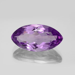 6.72 ct Violet Amethyst Stone, Natural Amethyst in Marquise Facet Shape for Sale