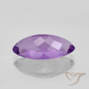 Amethyst Gemstone in 18 x 9.4 mm Size for Sale, Amethyst Stone in Vivid Violet Color