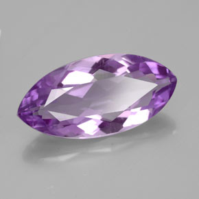 4.95 ct Violet Amethyst Stone, Natural Amethyst in Marquise Facet Shape for Sale