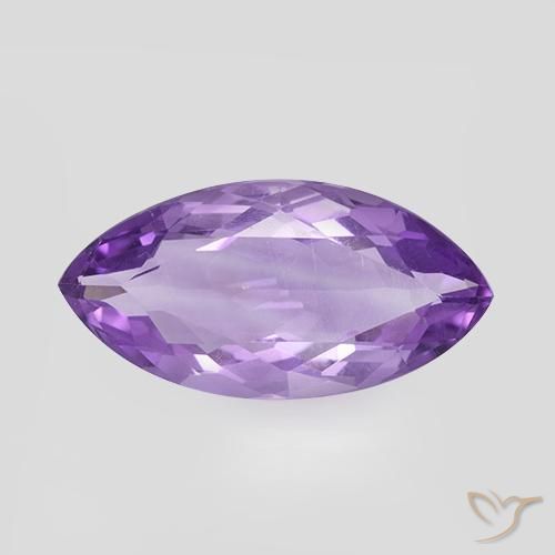 5.35 ct Marquise Cut Amethyst, 17.8 x 9 mm From Brazil, Photo A
