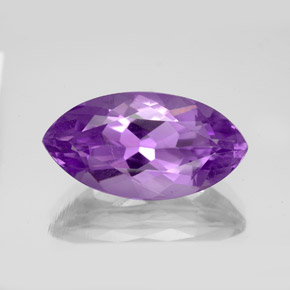 6.09 ct Violet Amethyst Gemstone, Amethyst Gem in Marquise Facet Shape for Sale.