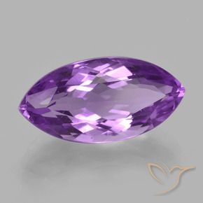 6.76 ct Violet Amethyst Stone, Natural Amethyst in Marquise Facet Shape for Sale