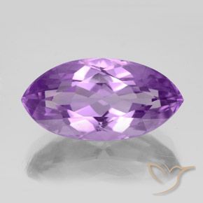 7.56 ct Marquise Cut Amethyst, 18.2 x 9.3 mm From Brazil, Photo A