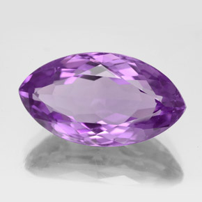 8.97 ct Violet Amethyst Stone, Natural Amethyst in Marquise Facet Shape for Sale