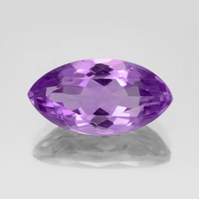 6.12 ct Violet Amethyst Gemstone, Amethyst Gem in Marquise Facet Shape for Sale.