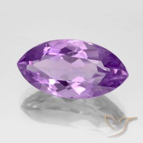 7.04 ct Violet Amethyst Stone, Natural Amethyst in Marquise Facet Shape for Sale
