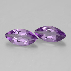 1.70 ct Violet Amethyst Stone, Natural Amethyst in Marquise Facet Shape for Sale