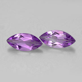 1.74 ct Violet Amethyst Stone, Natural Amethyst in Marquise Facet Shape for Sale