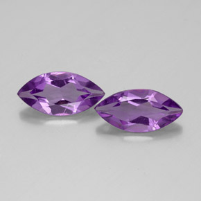 1.68 ct Violet Amethyst Gemstone, Amethyst Gem in Marquise Facet Shape for Sale.