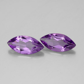 1.68 ct Violet Amethyst Stone, Natural Amethyst in Marquise Facet Shape for Sale