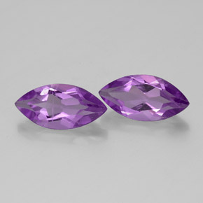 2.04 ct Violet Amethyst Stone, Natural Amethyst in Marquise Facet Shape for Sale