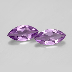 1.61 ct Violet Amethyst Gemstone, Amethyst Gem in Marquise Facet Shape for Sale.