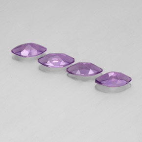 Amethyst Gemstones in 8.6 x 4.9 mm Size for Sale, Amethyst Stones in Medium Purplish Violet Color