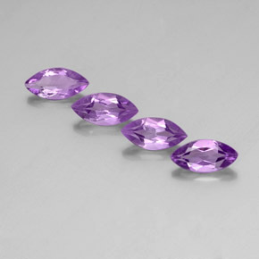 3.71 ct Violet Amethyst Gemstone, Amethyst Gem in Marquise Facet Shape for Sale.