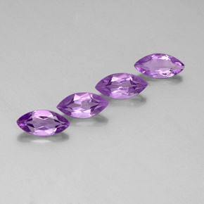 3.71 ct Violet Amethyst Stone, Natural Amethyst in Marquise Facet Shape for Sale