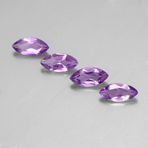 3.68 ctw Violet Amethyst Gemstones, Amethyst Gems in Marquise Facet Shape for Sale.
