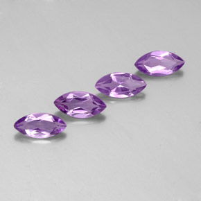 3.68 ctw Violet Amethyst Stones, Natural Amethyst in Marquise Facet Shape for Sale