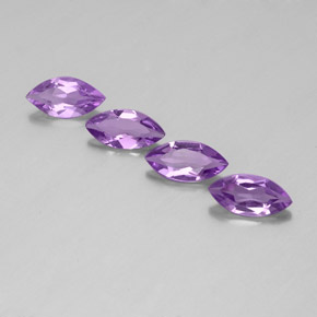 3.20 ct Violet Amethyst Gemstone, Amethyst Gem in Marquise Facet Shape for Sale.