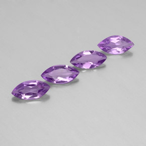 3.20 ct Violet Amethyst Stone, Natural Amethyst in Marquise Facet Shape for Sale