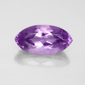5.37 ct Violet Amethyst Gemstone, Amethyst Gem in Marquise Facet Shape for Sale.