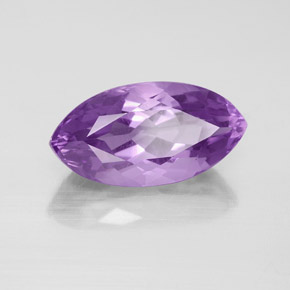 5.37 ct Violet Amethyst Stone, Natural Amethyst in Marquise Facet Shape for Sale