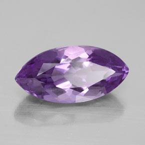 4.96 ct Violet Amethyst Stone, Natural Amethyst in Marquise Facet Shape for Sale