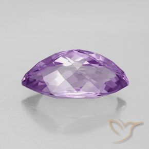 Amethyst Gemstone in 18.9 x 9.5 mm Size for Sale, Amethyst Stone in Medium Pinkish Violet Color