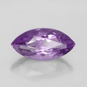 4.34 ct Violet Amethyst Stone, Natural Amethyst in Marquise Facet Shape for Sale