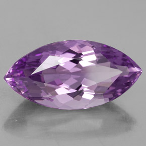 8.43 ct Violet Amethyst Stone, Natural Amethyst in Marquise Facet Shape for Sale