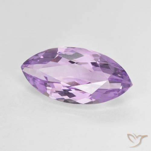 5.48 ct Violet Amethyst Stone, Natural Amethyst in Marquise Facet Shape for Sale