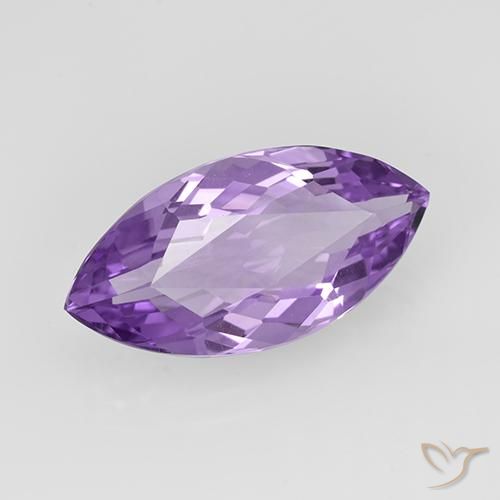 5.15 ct Violet Amethyst Stone, Natural Amethyst in Marquise Facet Shape for Sale