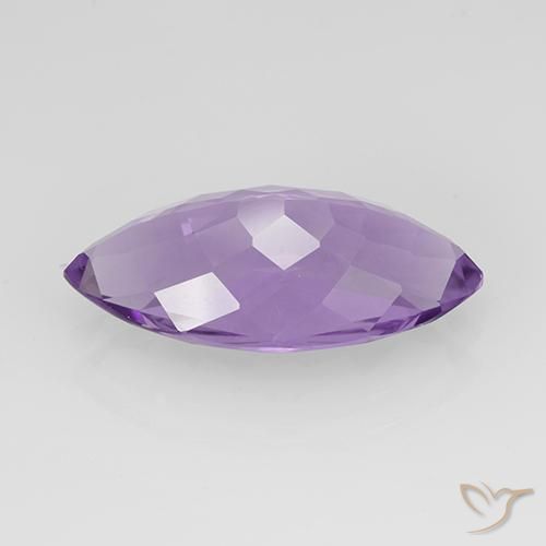 Amethyst Gemstone in 17.6 x 9 mm Size for Sale, Amethyst Stone in Deep Violet Color