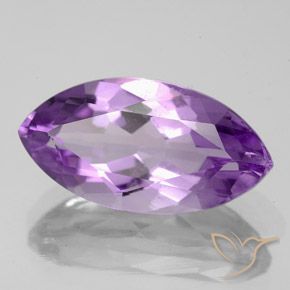 5.66 ct Violet Amethyst Stone, Natural Amethyst in Marquise Facet Shape for Sale